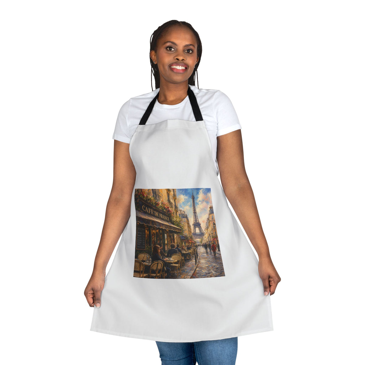 Paris City Graphic Apron — Chef’s Apron | Paris Lover Kitchen Gift