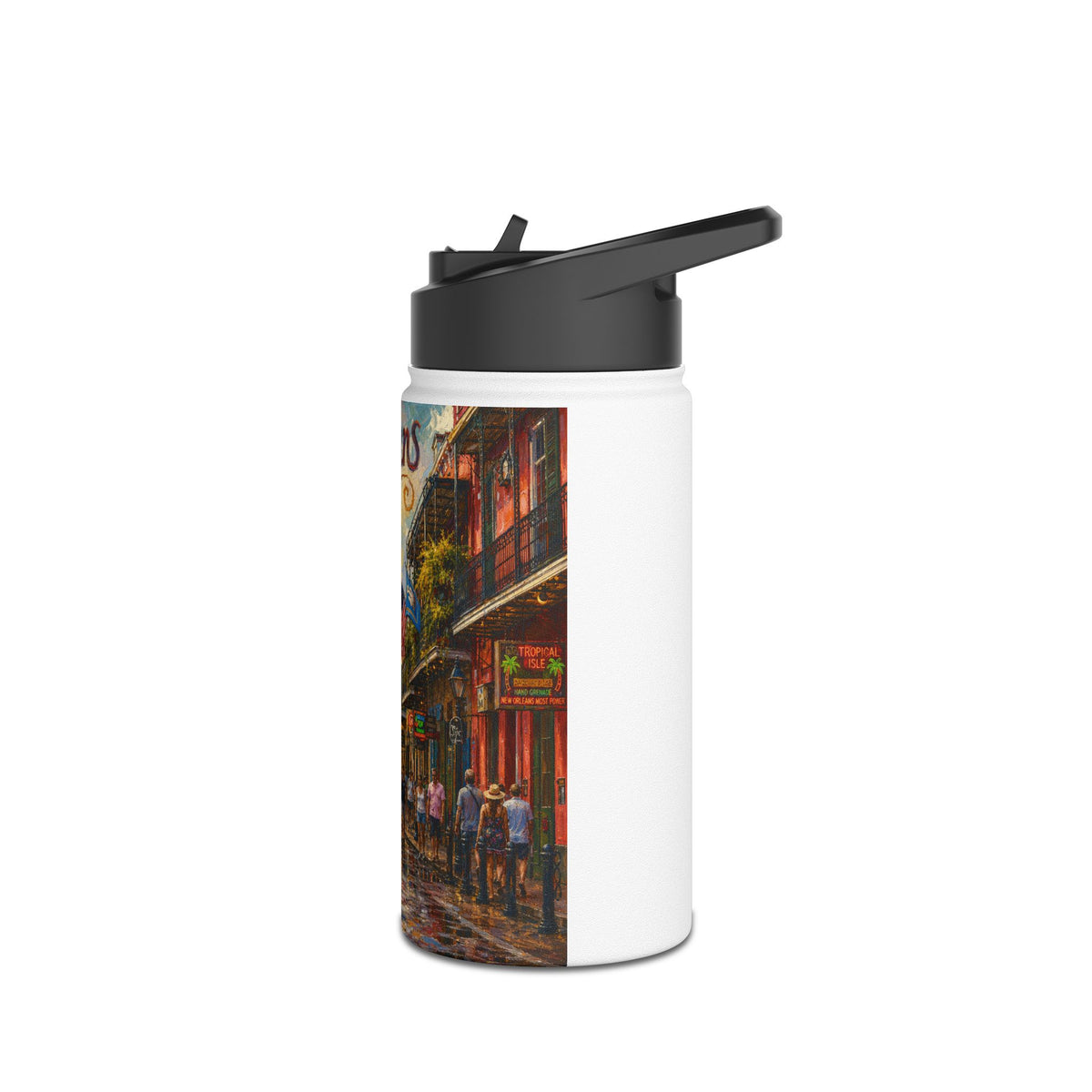 New Orleans City Graphic Water Bottle — Stainless Steel | NOLA Gift