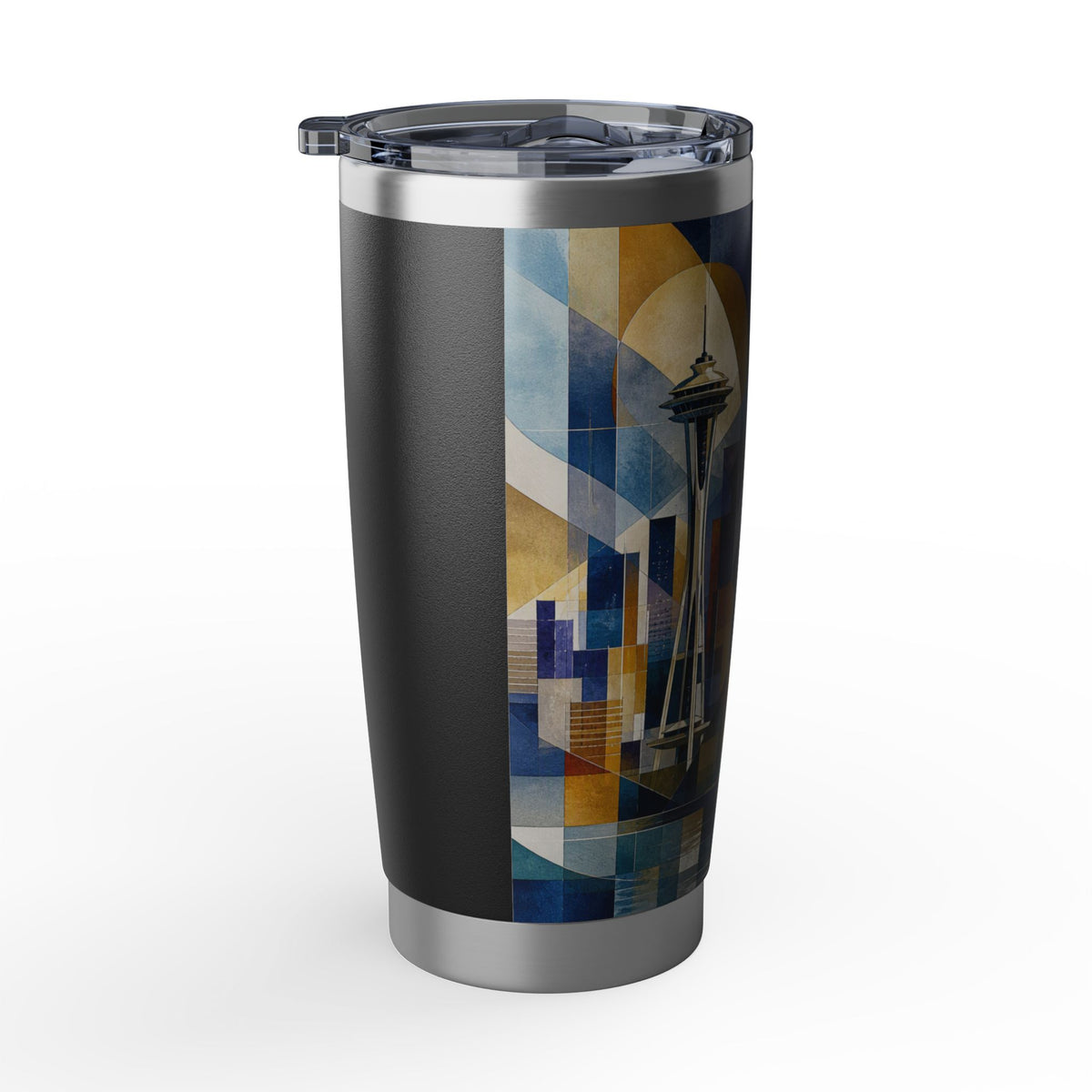 Seattle Skyline 20oz Tumbler – Geometric Vagabond Travel Cup