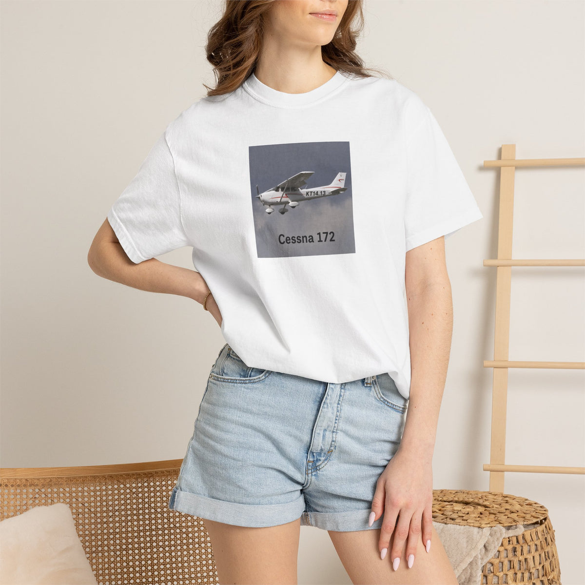 Cessna 172 T-Shirt — Vintage Light Aircraft Pilot Tee