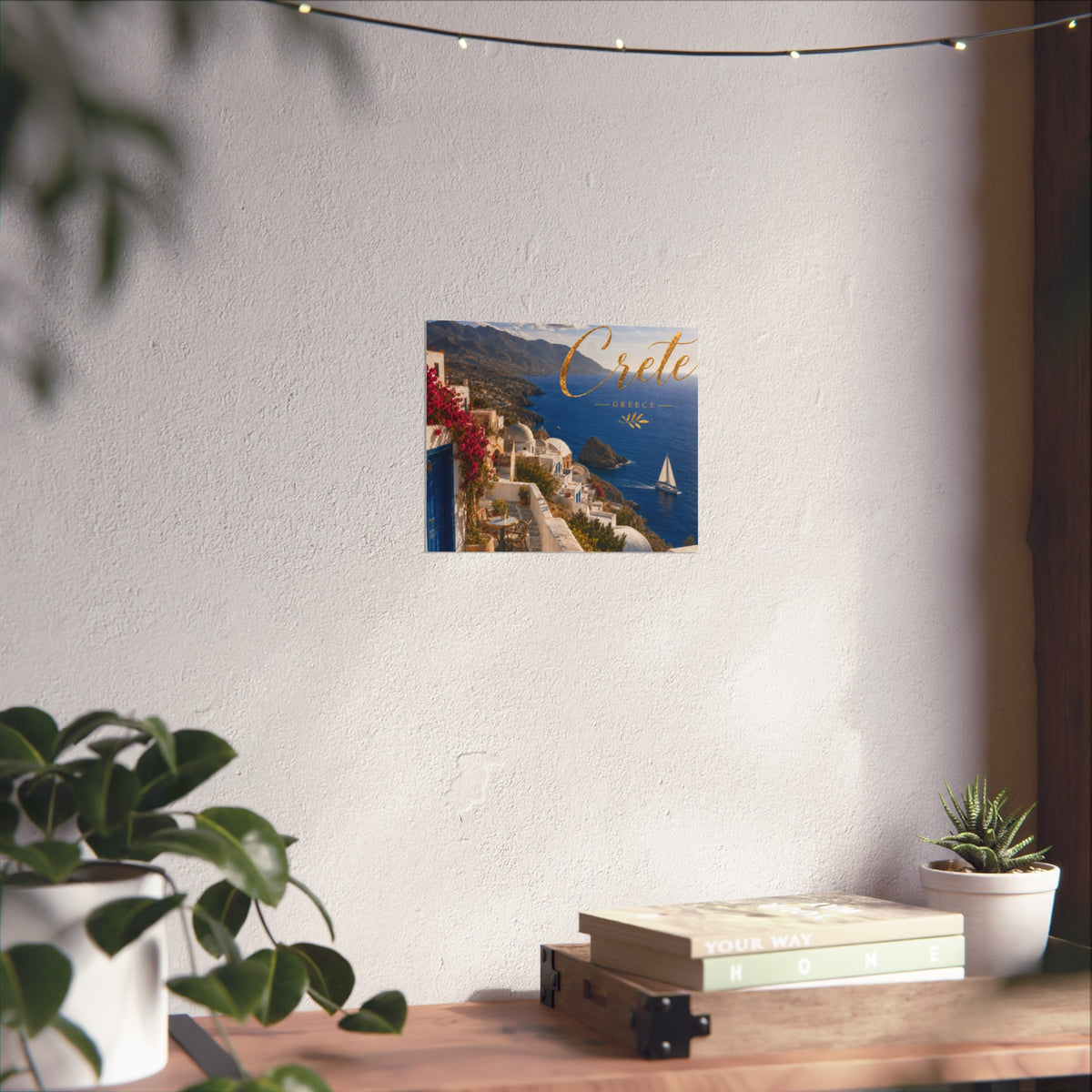 Crete Greece Travel Poster — Fine Art Coastal Wall Print