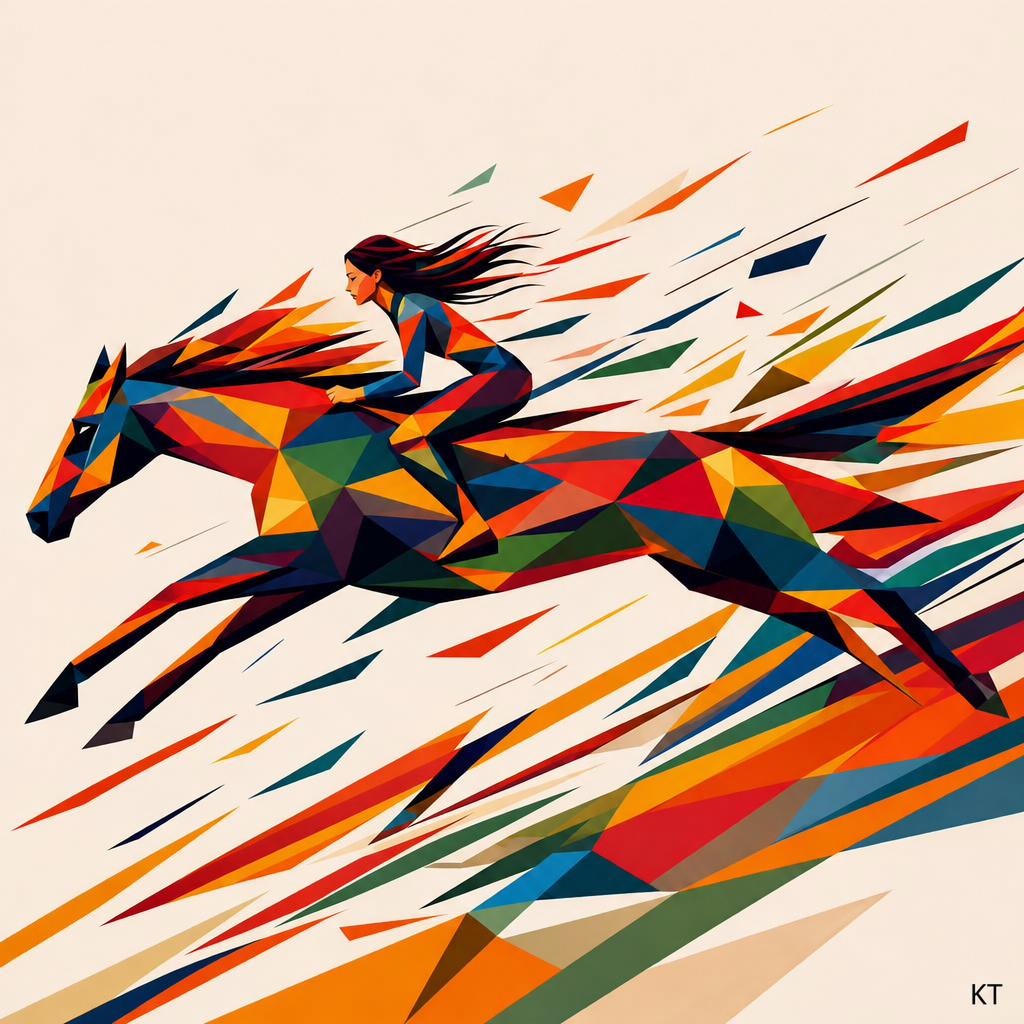 Abstract Horse Mug
