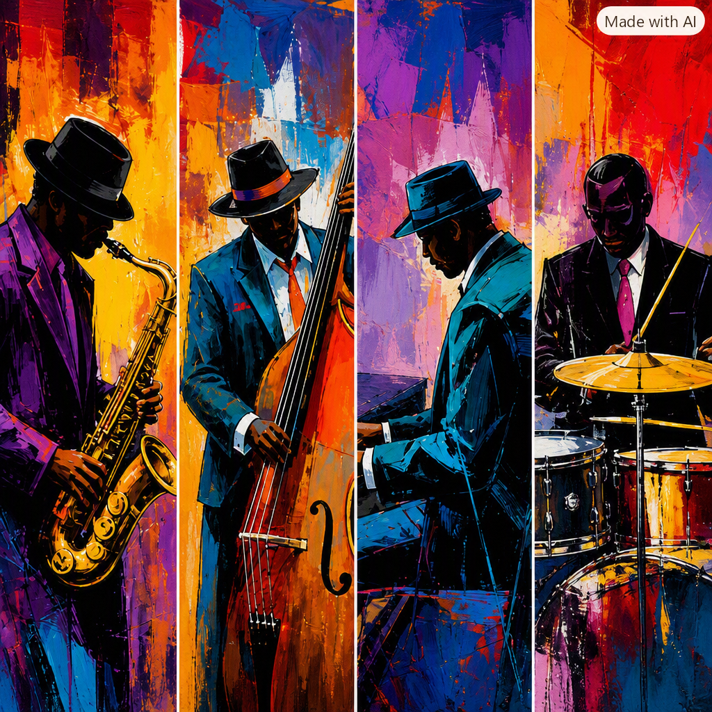 Jazz Quartet Band T-Shirt