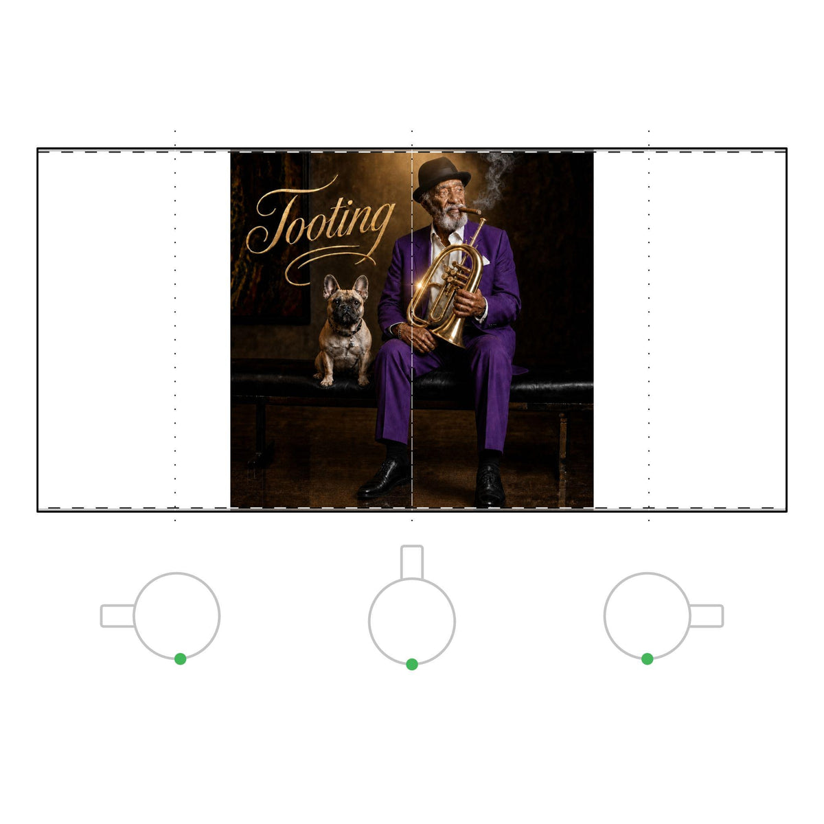 Tooting Jazzman Coffee Mug - 11oz Vintage Musician Design