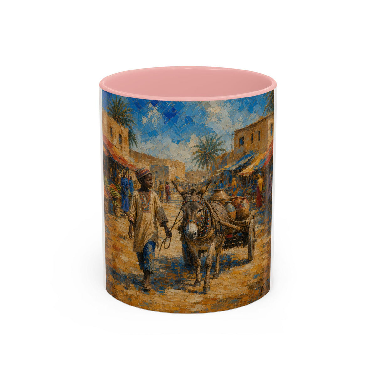 Moroccan Market Scene Accent Coffee Mug 11/15oz Ceramic Art Mug