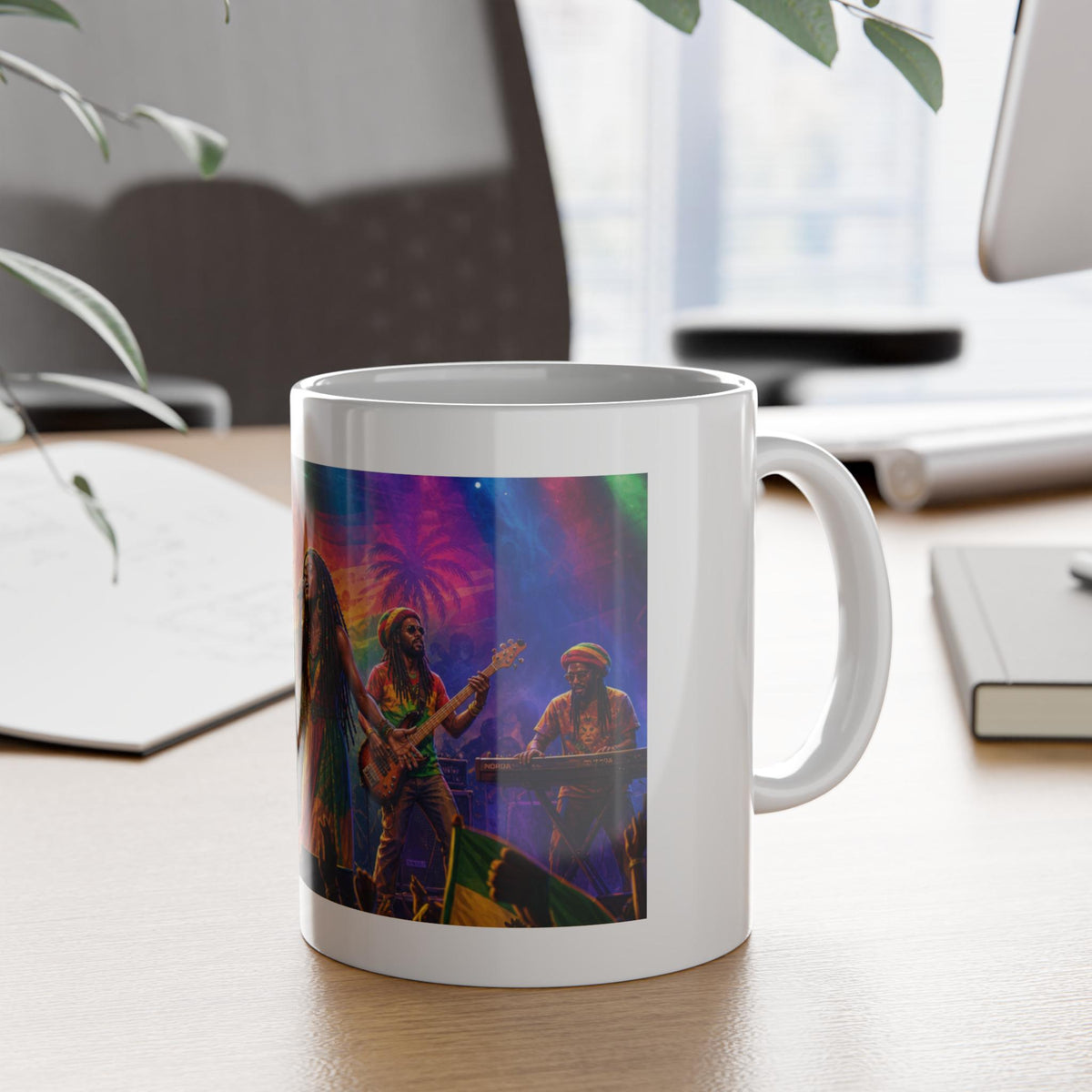 Reggae Band Concert Artwork Mug | White Ceramic 11oz