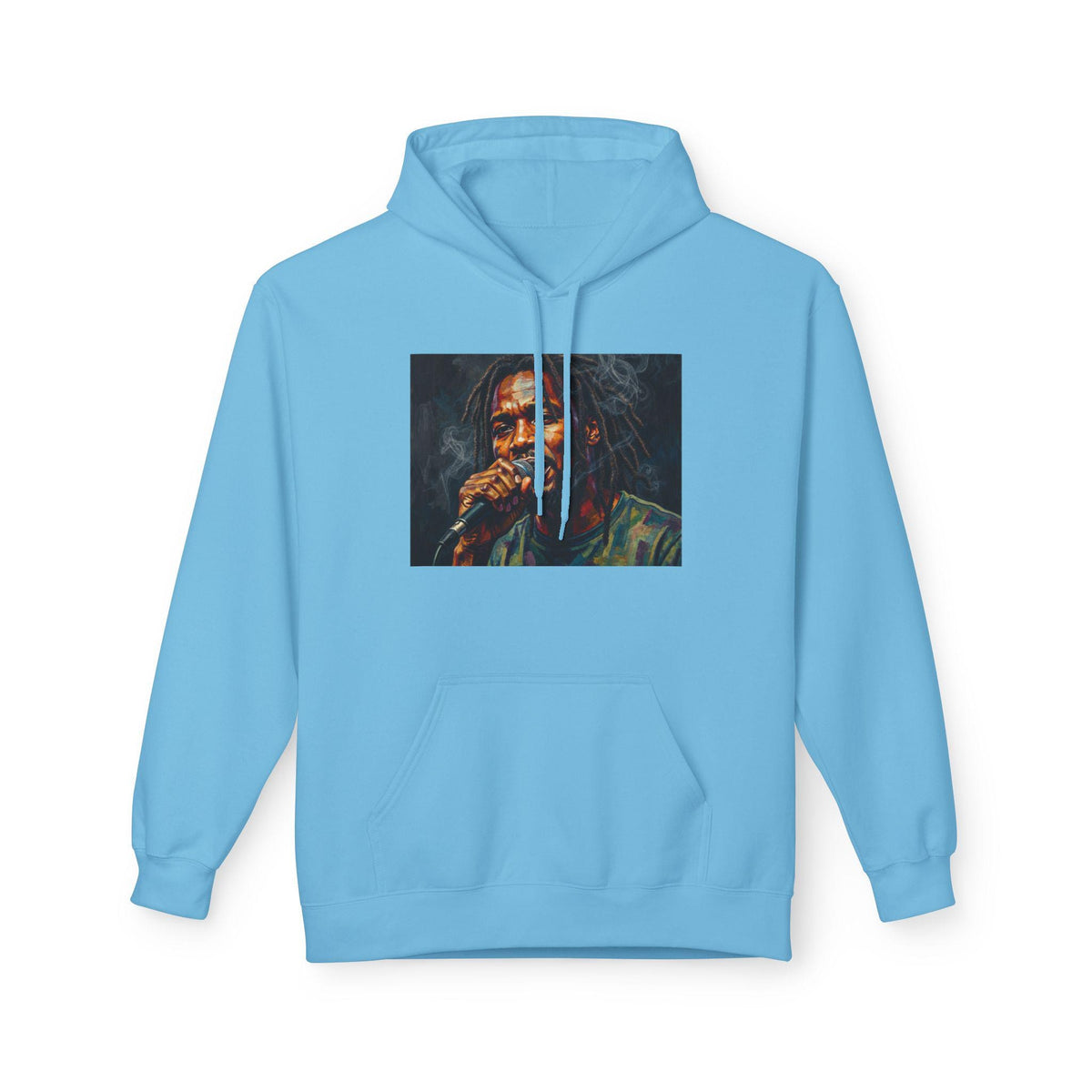 Colorful Portrait Microphone Singer Hoodie | Music Art Pullover