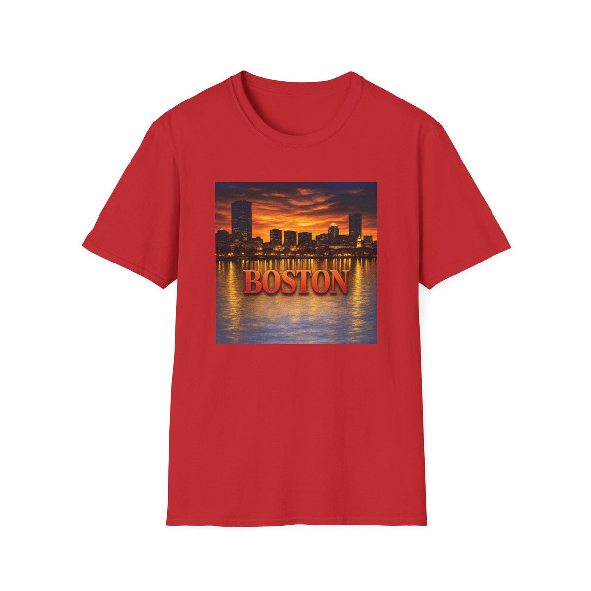 Boston Skyline Sunset T-Shirt