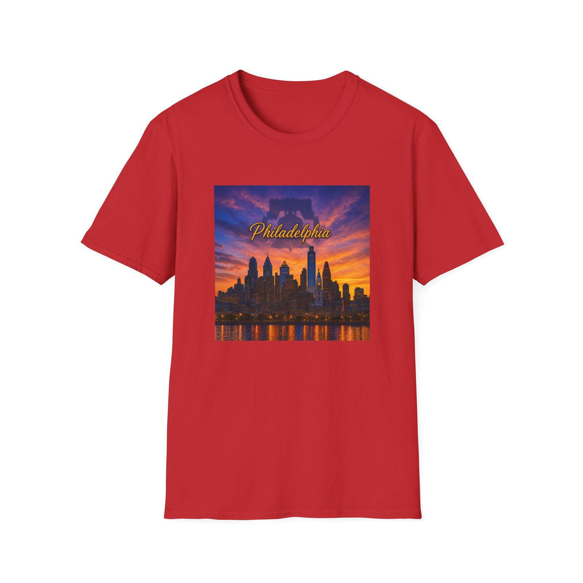 Philadelphia Skyline T-Shirt Sunset Cityscape Tee