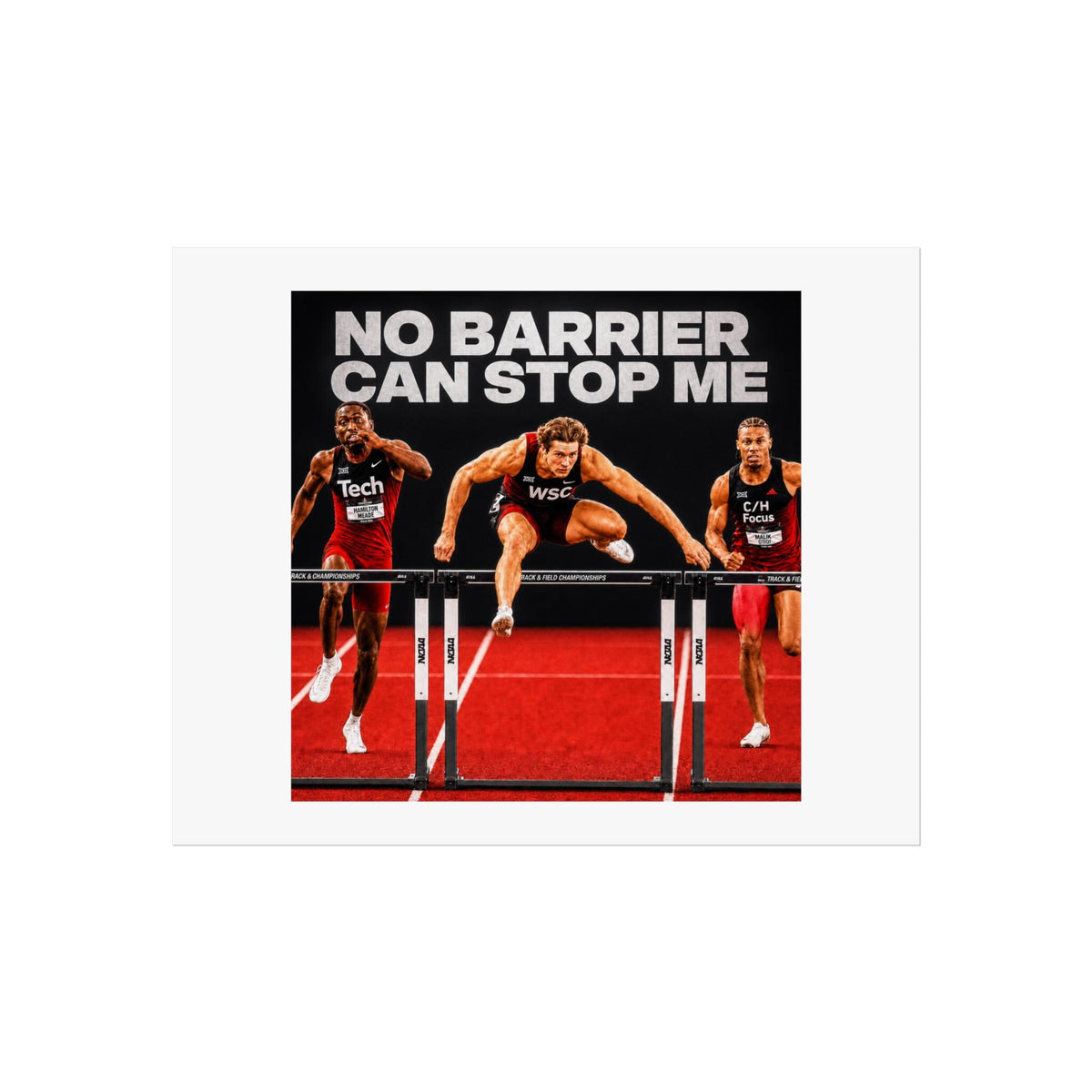 No Barrier Can Stop Me Hurdler poster | Fine Art Poster