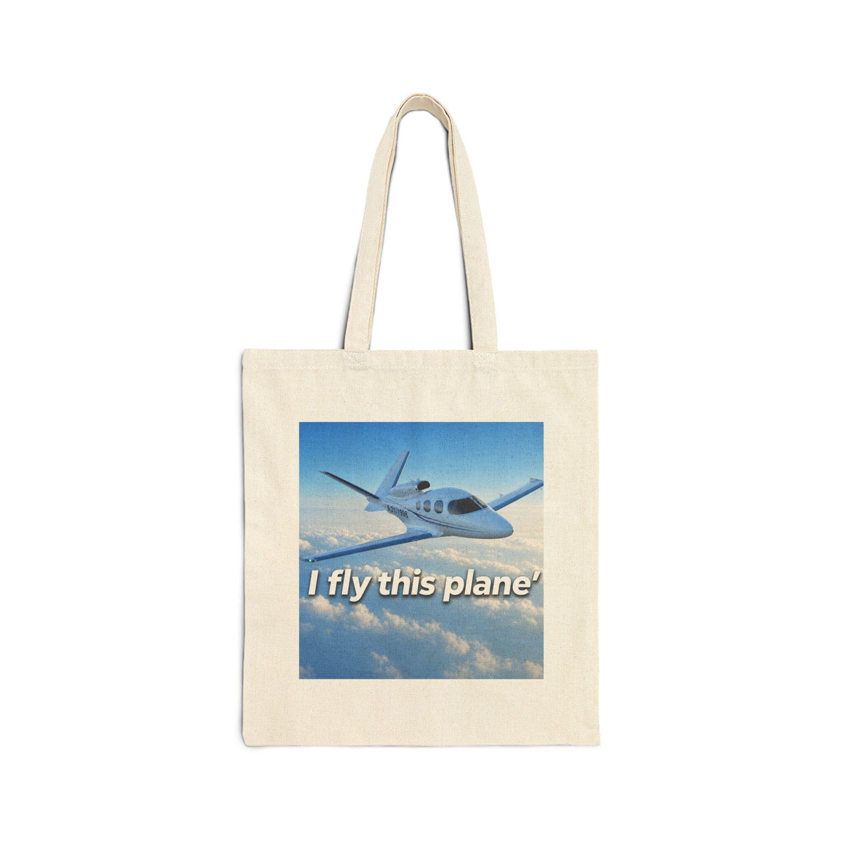 I fly this plane Tote Bag | Small Aircraft Pilot Aviation Canvas