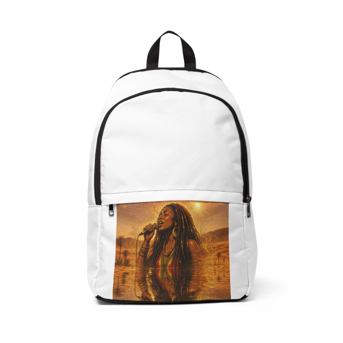 Reggae Female Singer Portrait Backpack | Music Roots Vibes