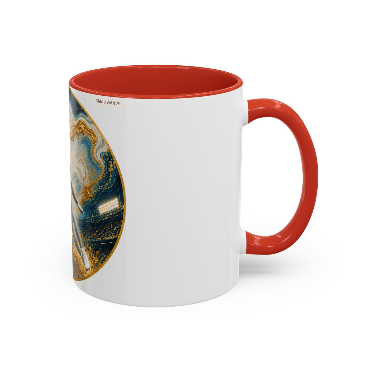 Football Catch Player Illustration Coffee Mug | Accent Mug 11oz 15oz