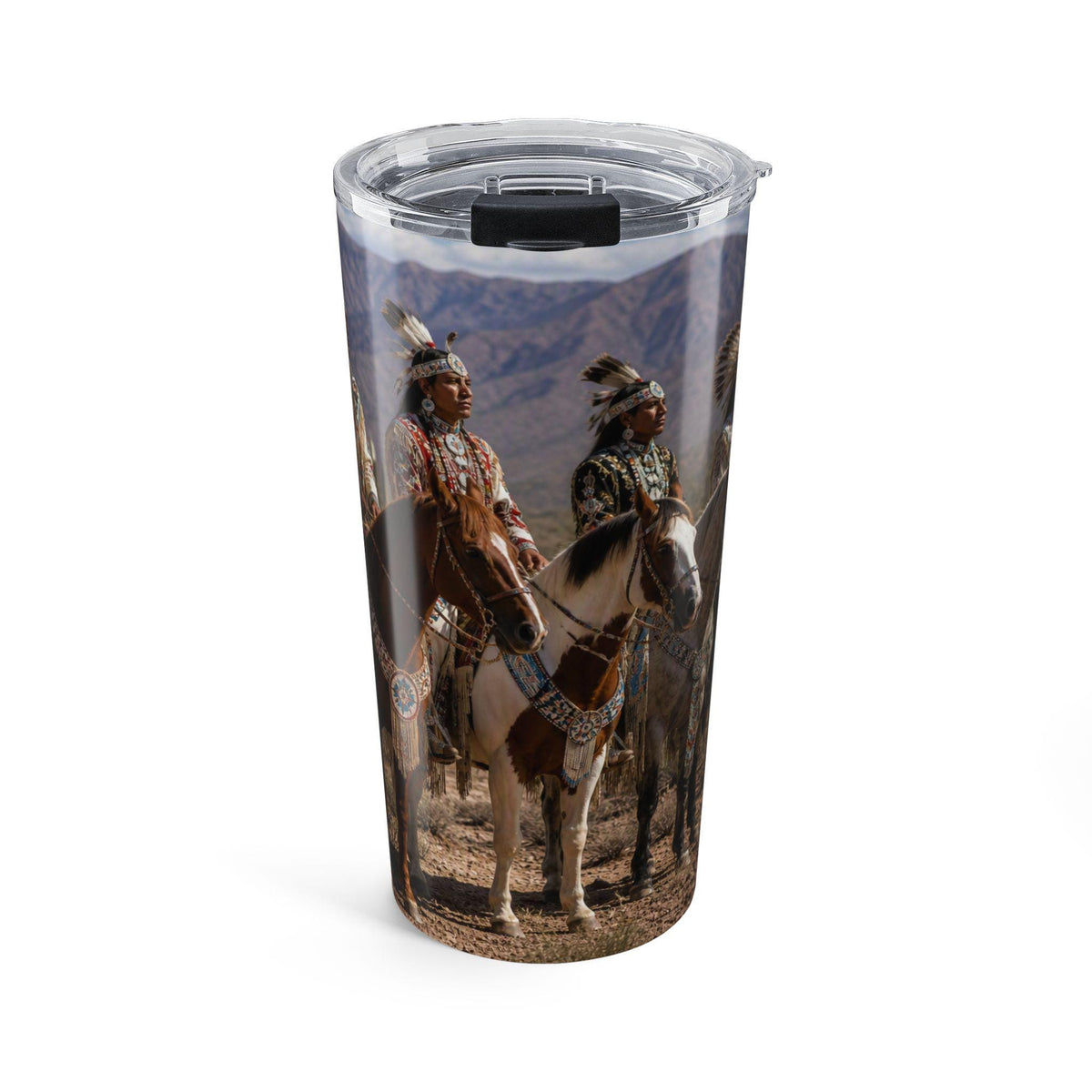 Native American Horsemen Tumbler 20oz | Western Scenic Drinkware