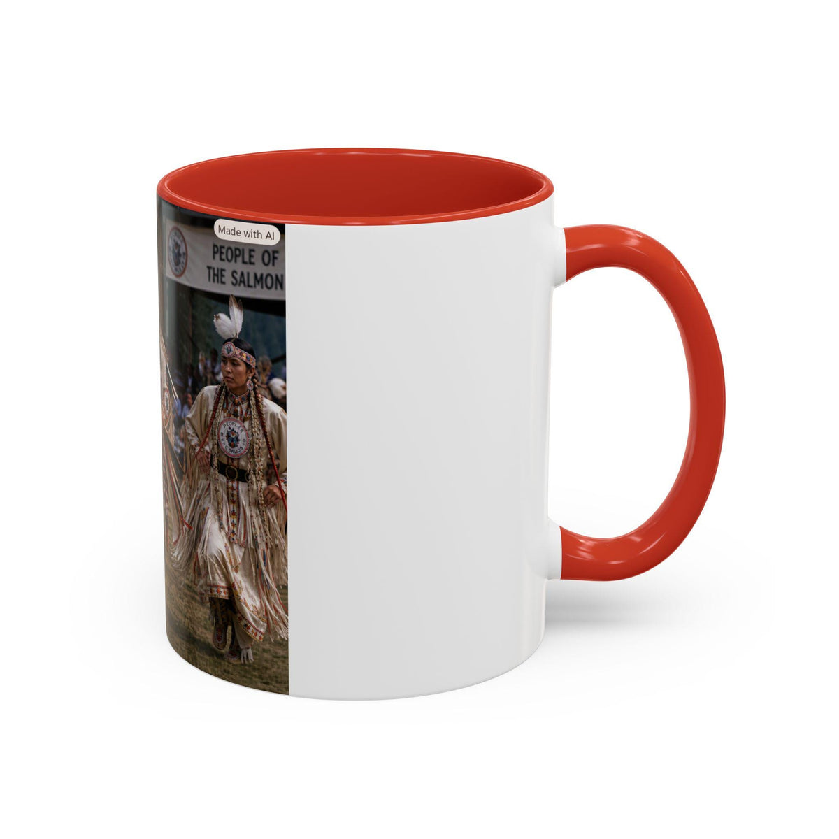 Native Powwow Dancers Mug | Accent Coffee Mug 11oz 15oz