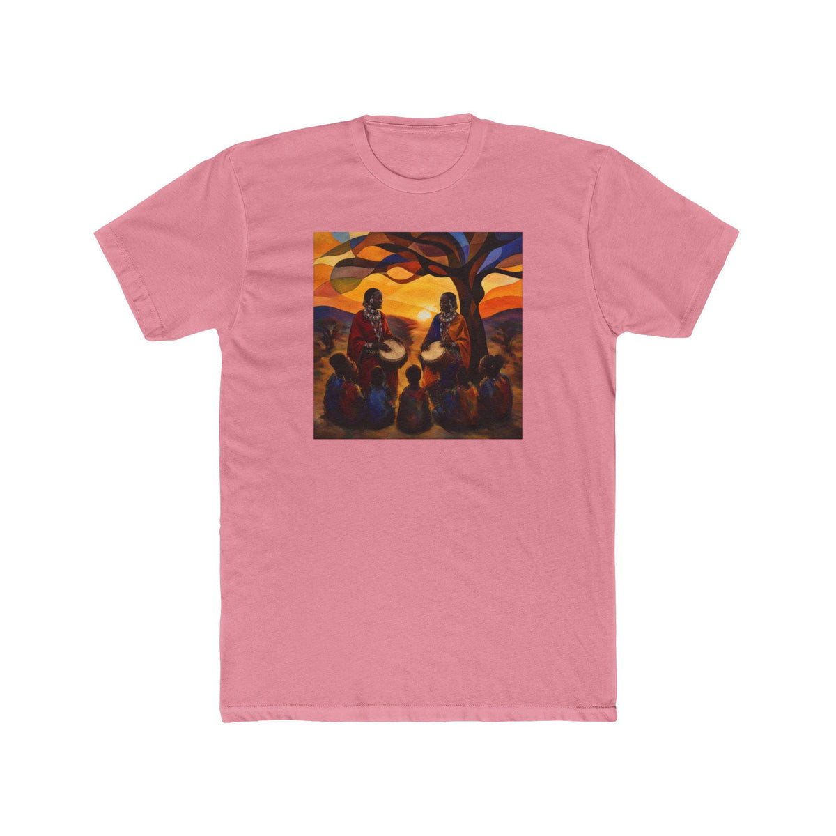 Family Silhouette at Sunset T-Shirt | Tree Meditation Scene