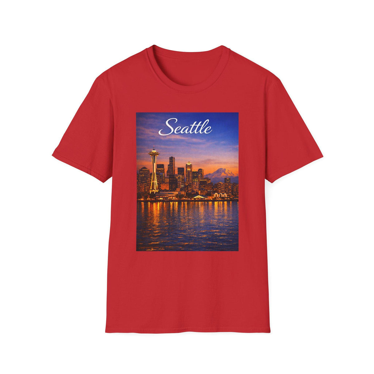 Seattle skyline sunset T-Shirt | Seattle cityscape tee