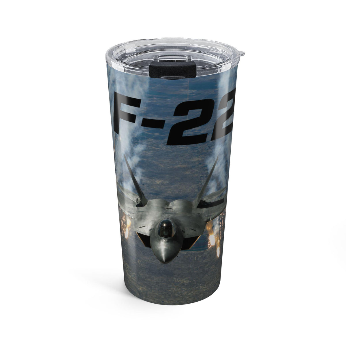 F-22 Raptor Fighter Jet Tumbler 20oz | Military Aviation Drinkware