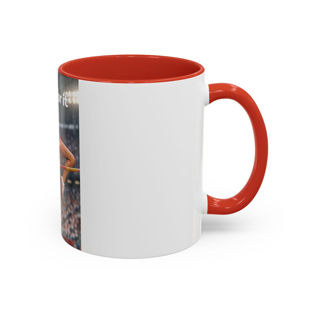 High Jump Athlete Going for It Mug | Accent Coffee Mug