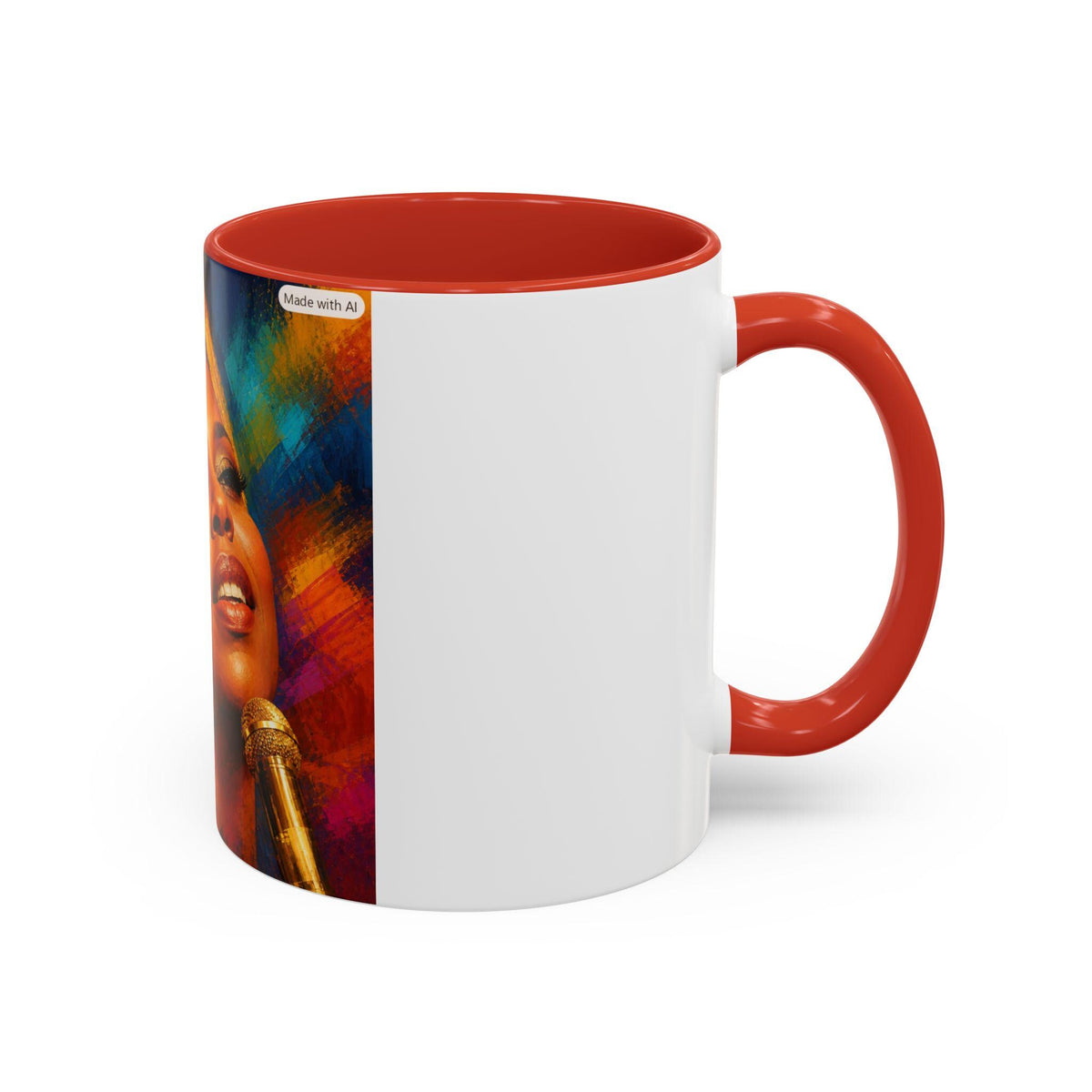 Colorful Jazz Singer Mug | Accent Coffee Mug 11oz 15oz