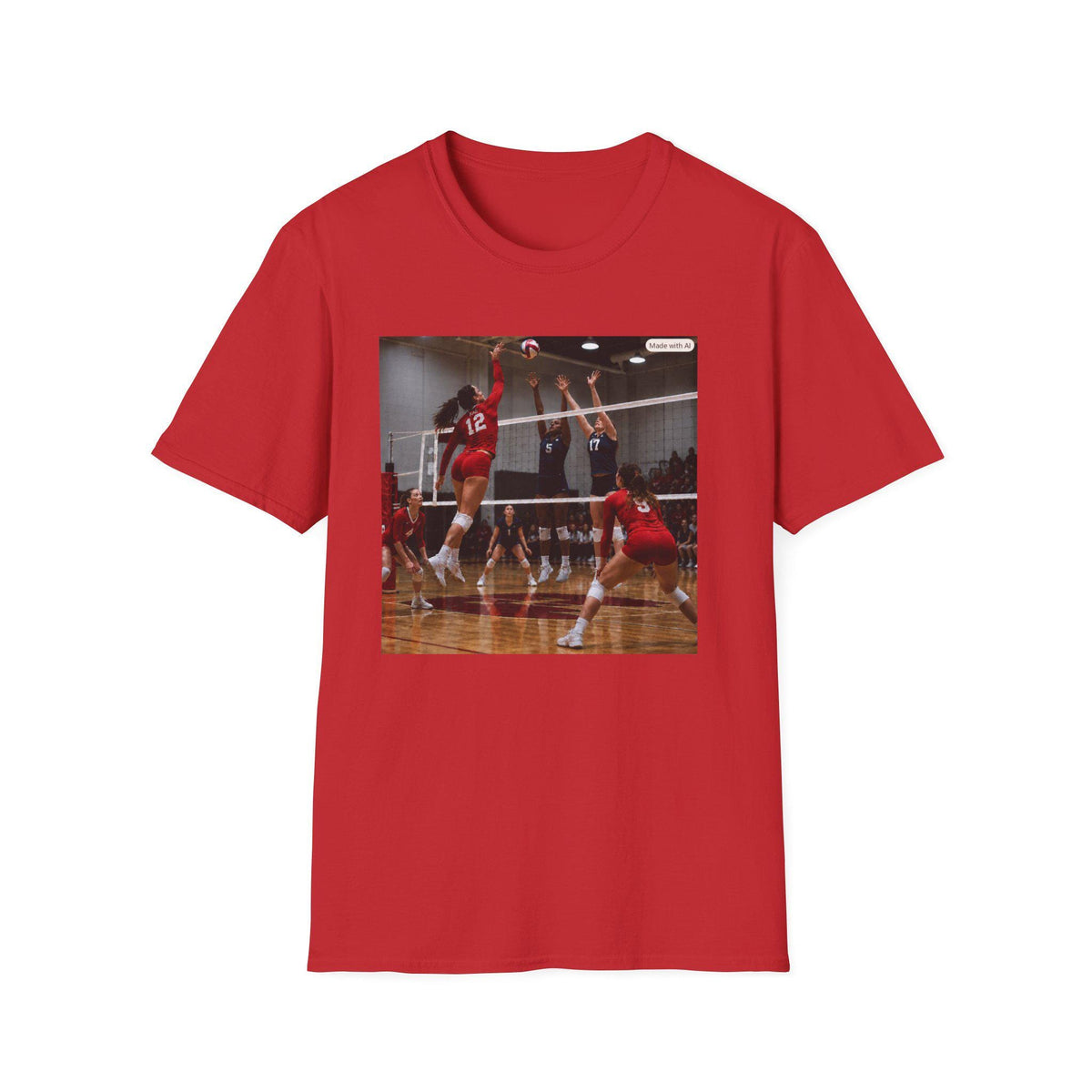 High School Volleyball Spike T-Shirt | Volleyball Player Action Tee