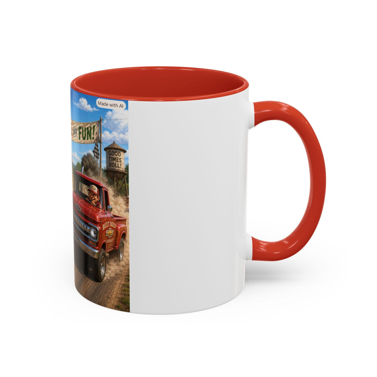 Friends Fuel and Fun Truck Illustration Coffee Mug | Accent 11oz or 15oz