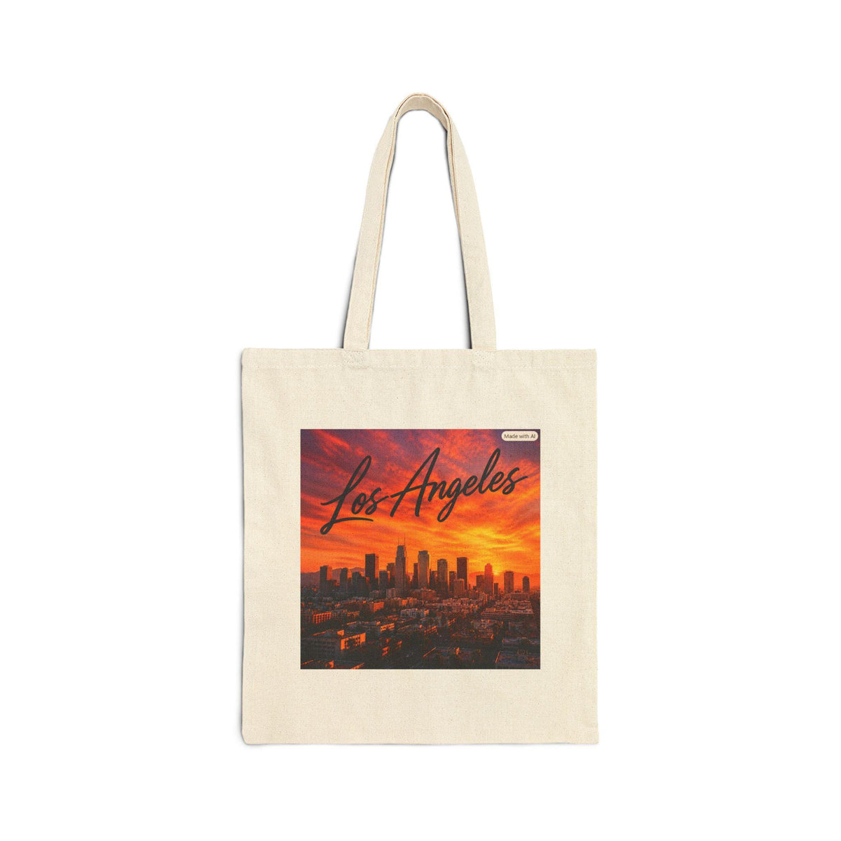 Los Angeles Sunset Skyline Tote Bag | Cityscape, Sunset Vibes