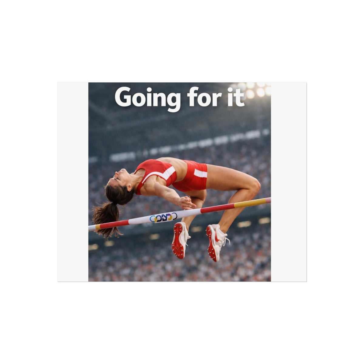 Going for It High Jump Poster | Sports Track & Field Athlete Print