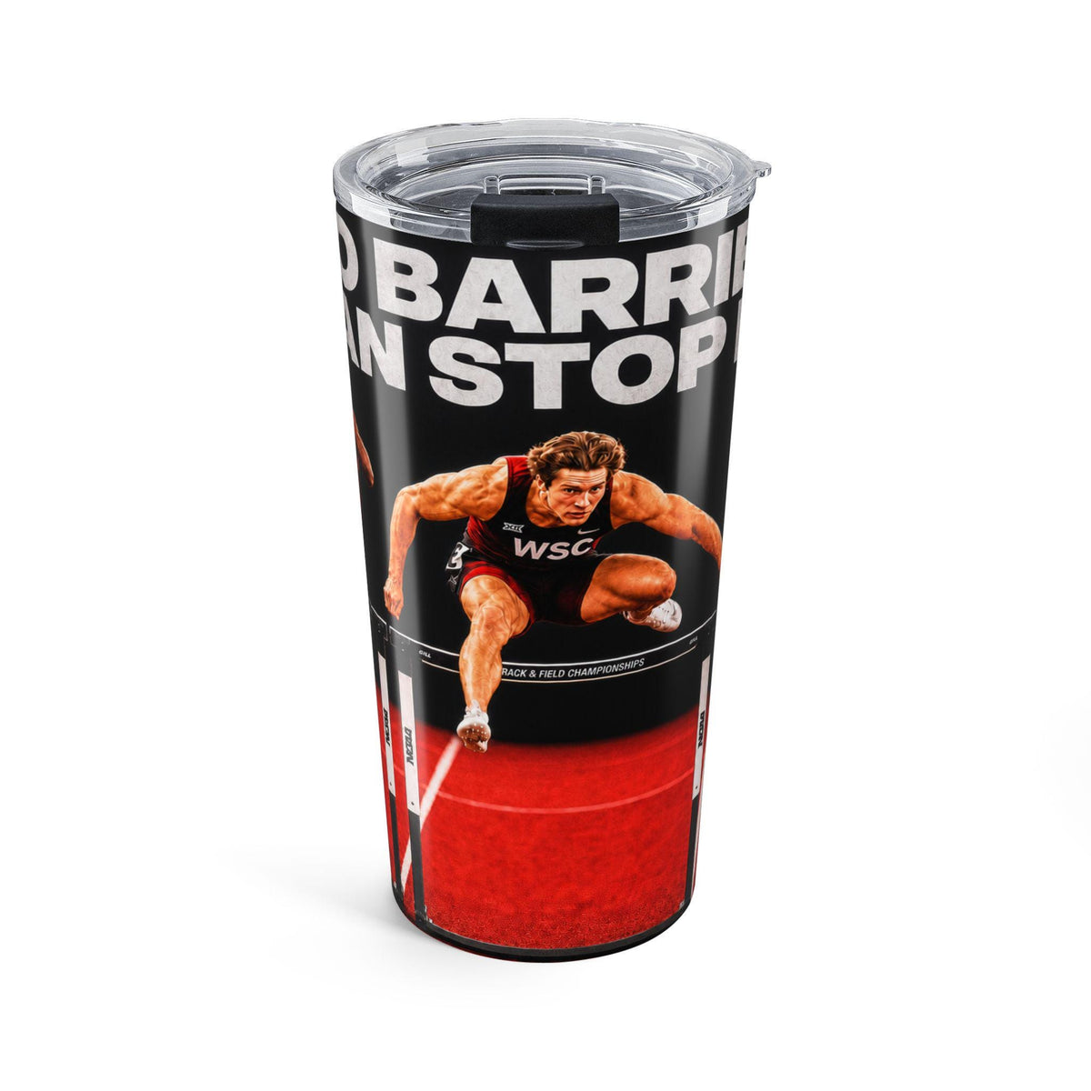 Hurdles Track Runner Tumbler 20oz | Athletic Track & Field Design