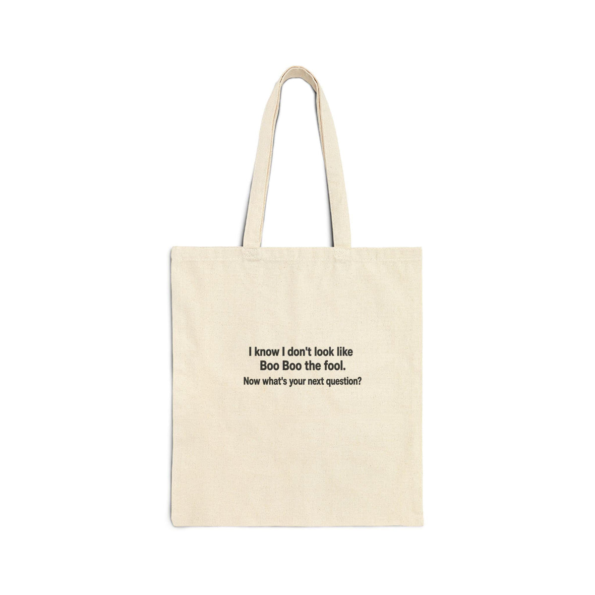 Cotton Canvas Tote Bag | Witty Quote Shopper, Book, Grocery Carrier