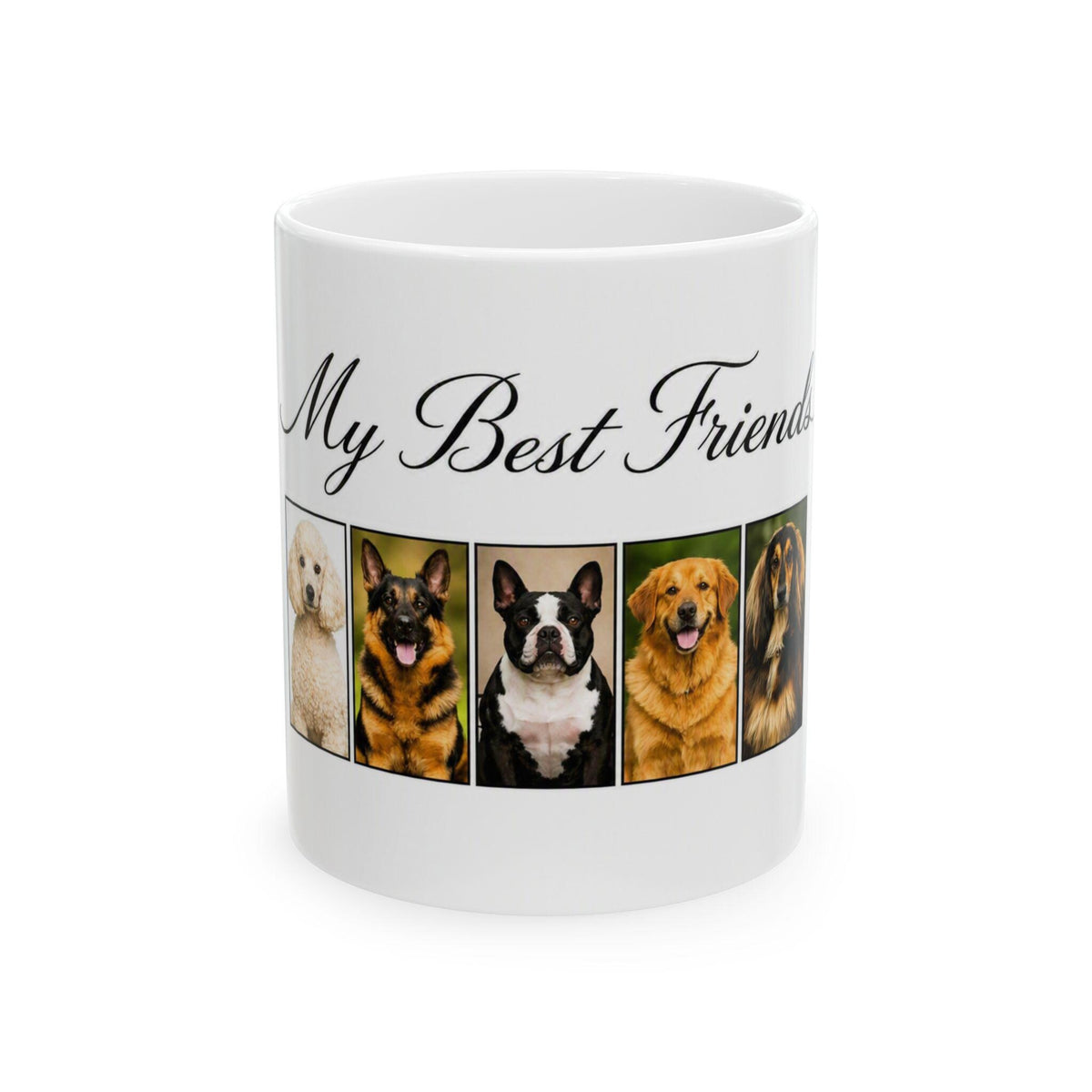 Dog Portrait Mug | Ceramic Coffee Cup with Paw Portraits