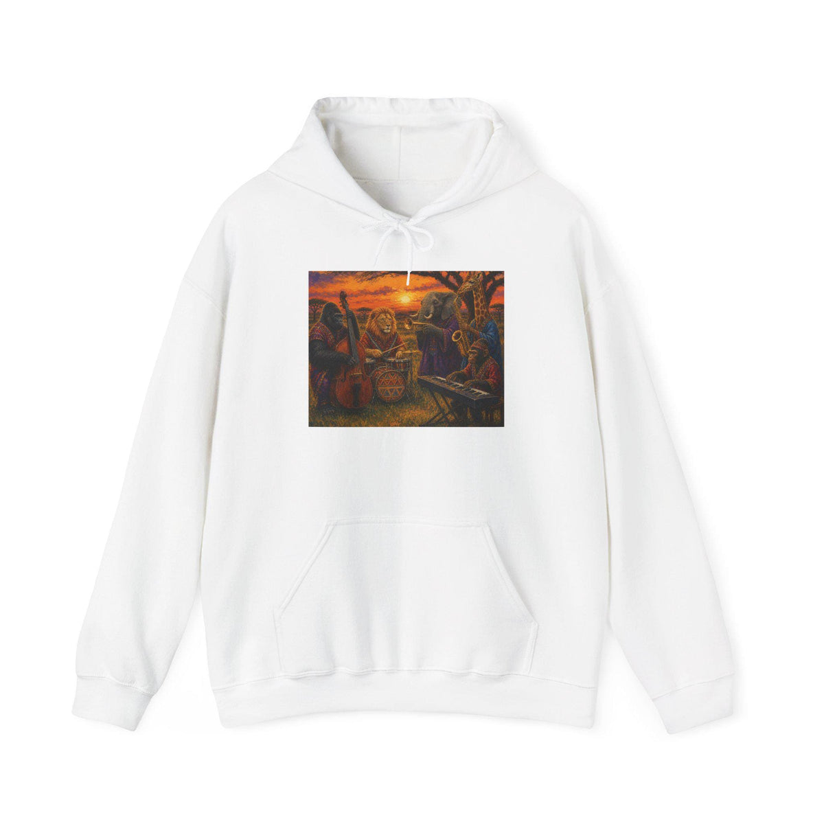 Animal Jazz Hoodie | Vintage Surfing Palm Illustration