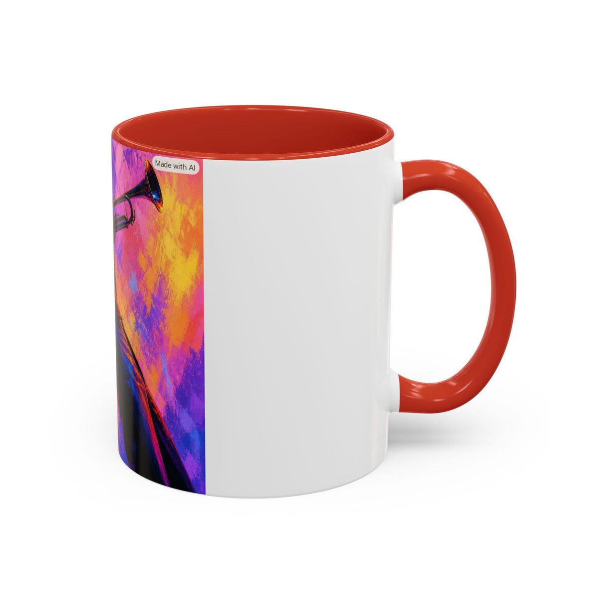 Colorful Jazz Trumpet Player Mug | Accent Coffee Mug