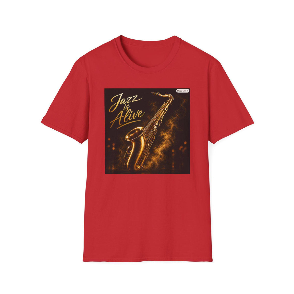 Jazz Is Alive Saxophone T-Shirt | Sax Jazz Music Tee