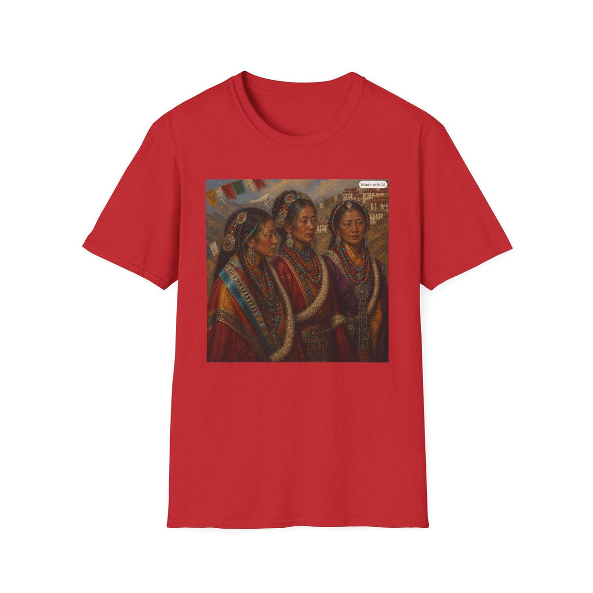 Native American Women Portrait T-Shirt | Indigenous Art Tee