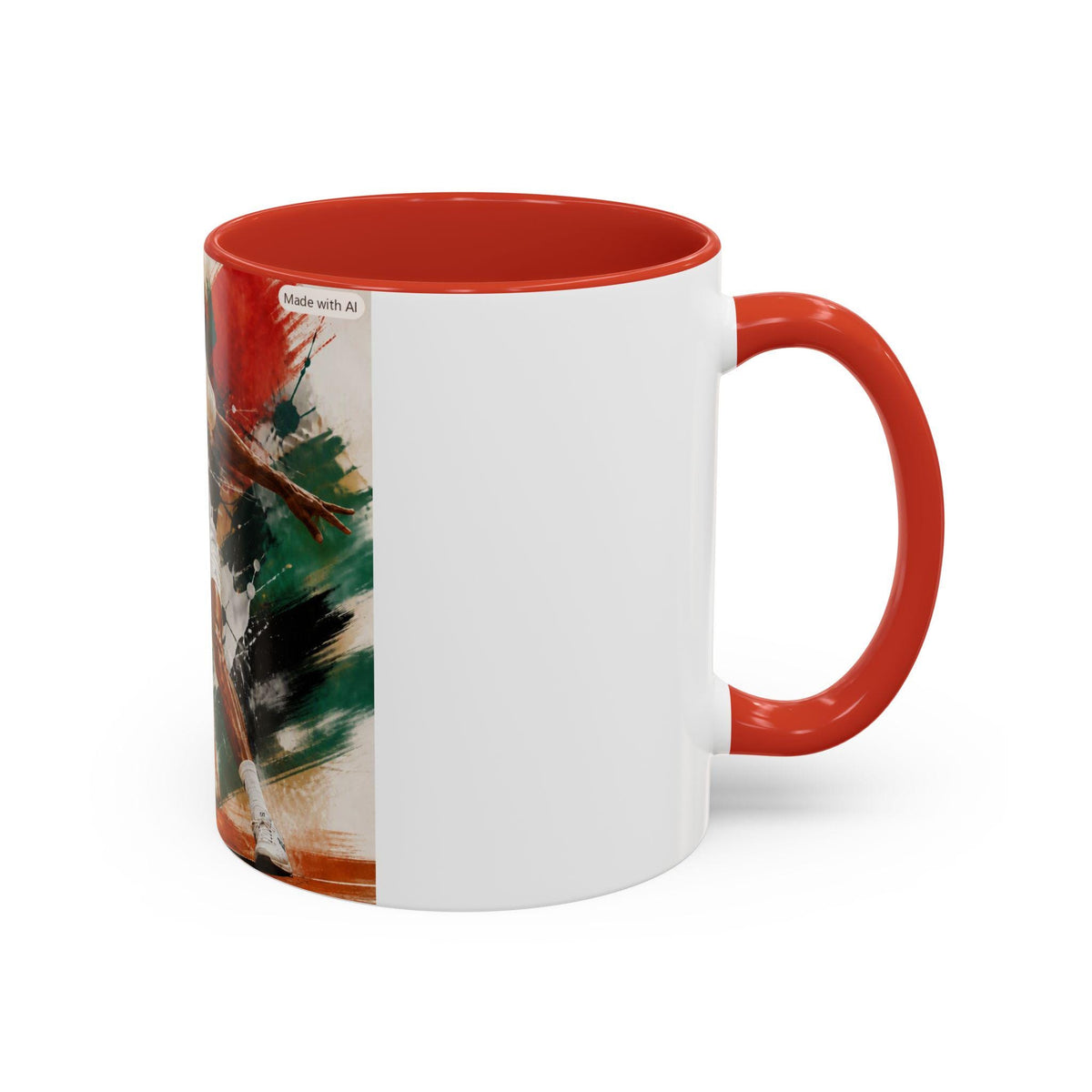 Dynamic Tennis Player Mug | Accent Coffee Mug 11oz 15oz