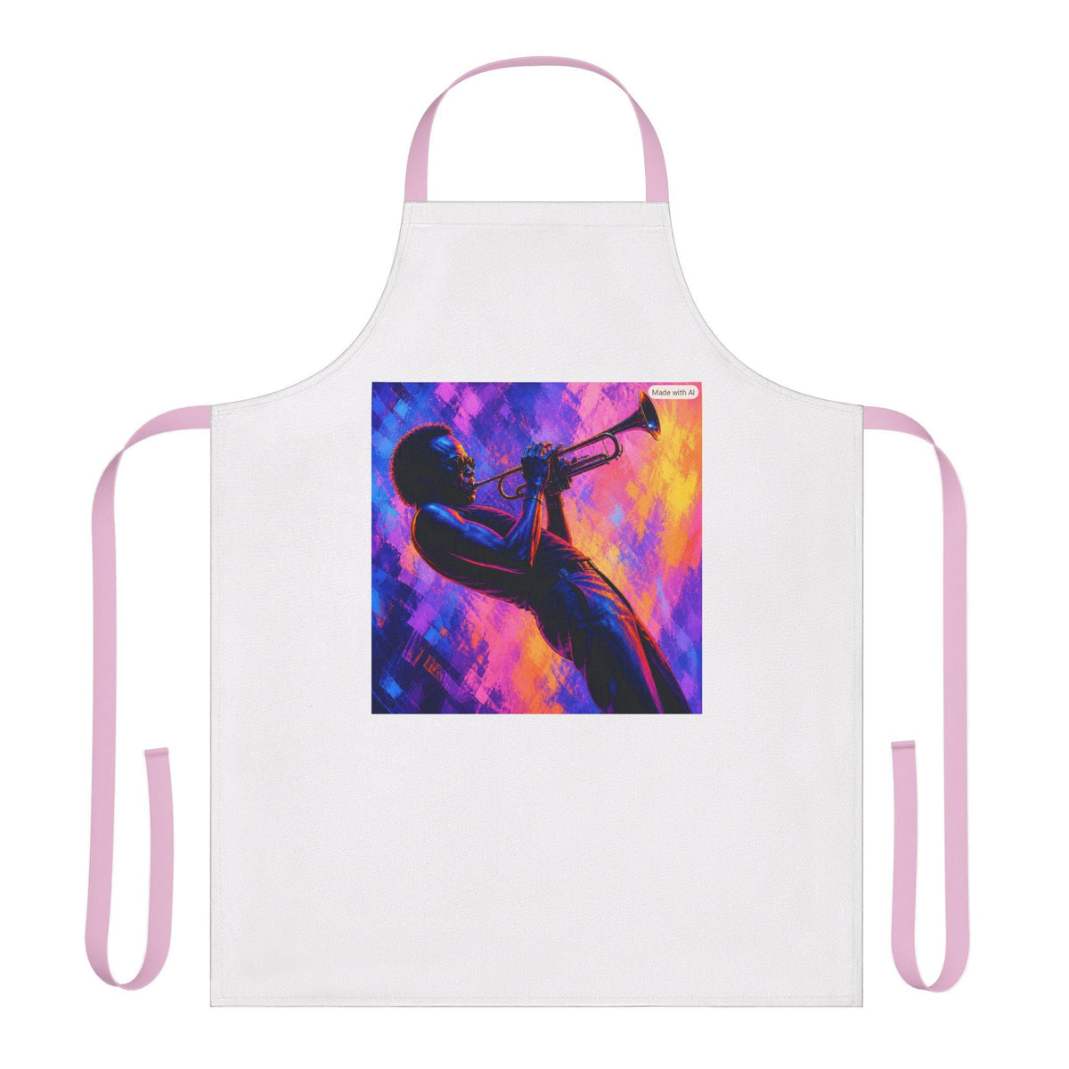 Silhouette Trumpet Player Apron | Musician Jazz Art Apron