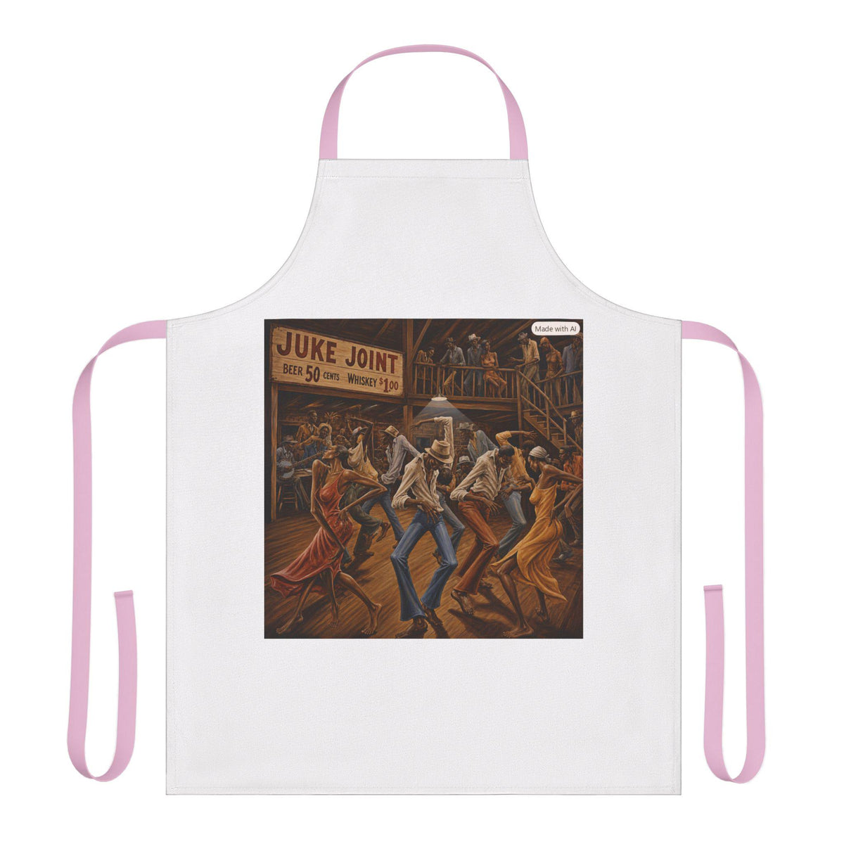 Juke Joint Dancing Scene Apron | Vintage Soul Music Illustration