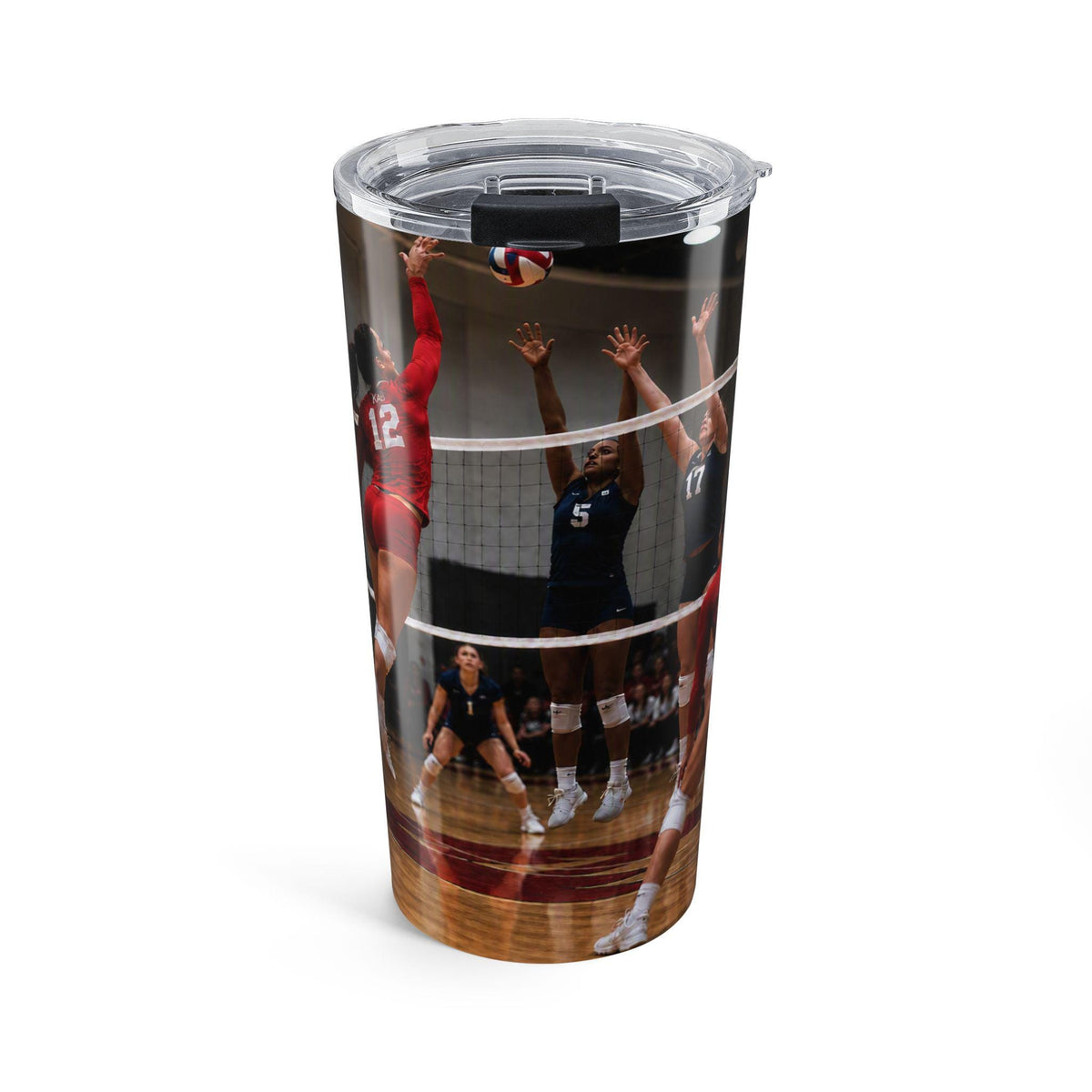 Volleyball Action Photo Tumbler 20oz | Court Spike Scene