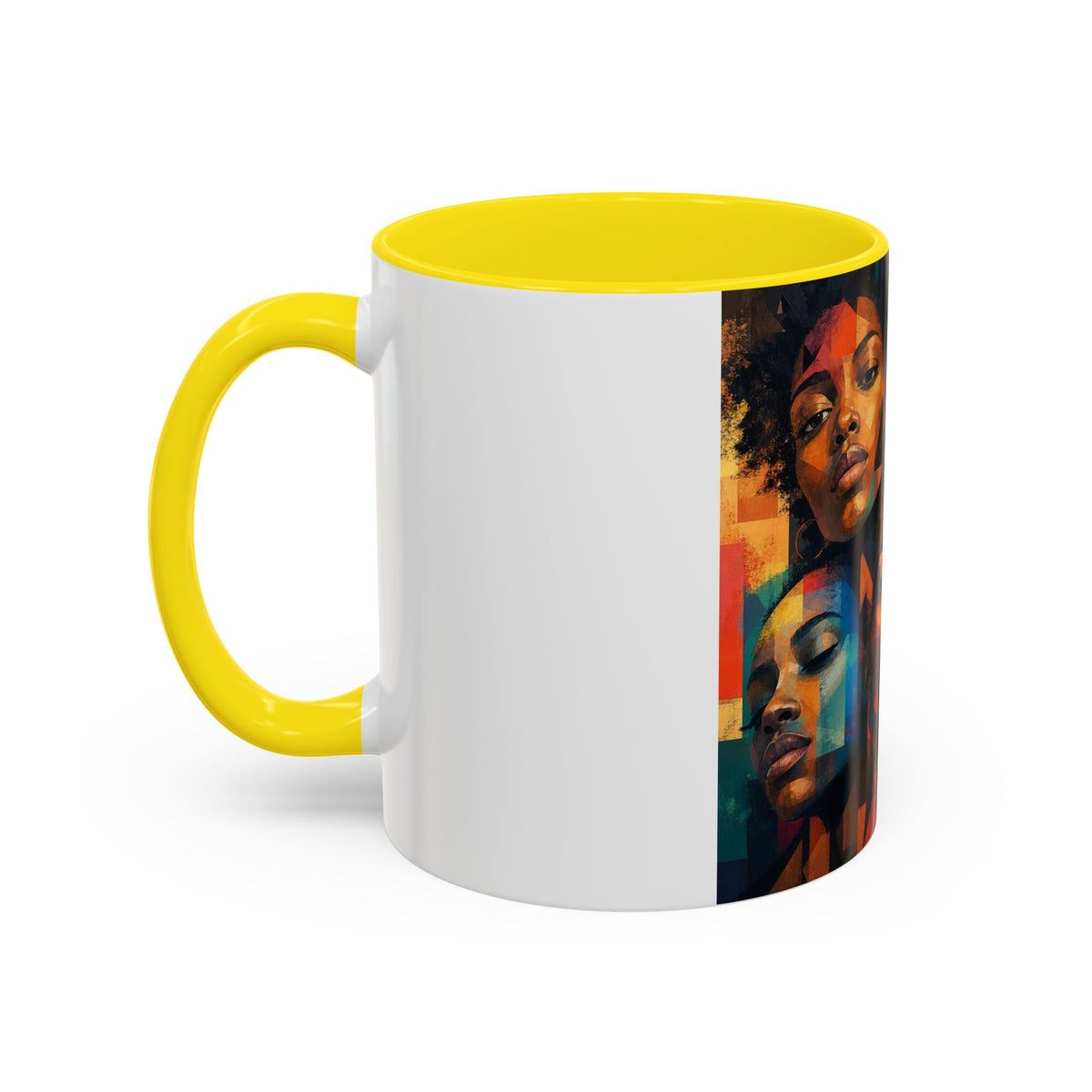 Afrocentric Portrait Coffee Mug – Colorful Black Women Art Accent Mug (11/15oz)