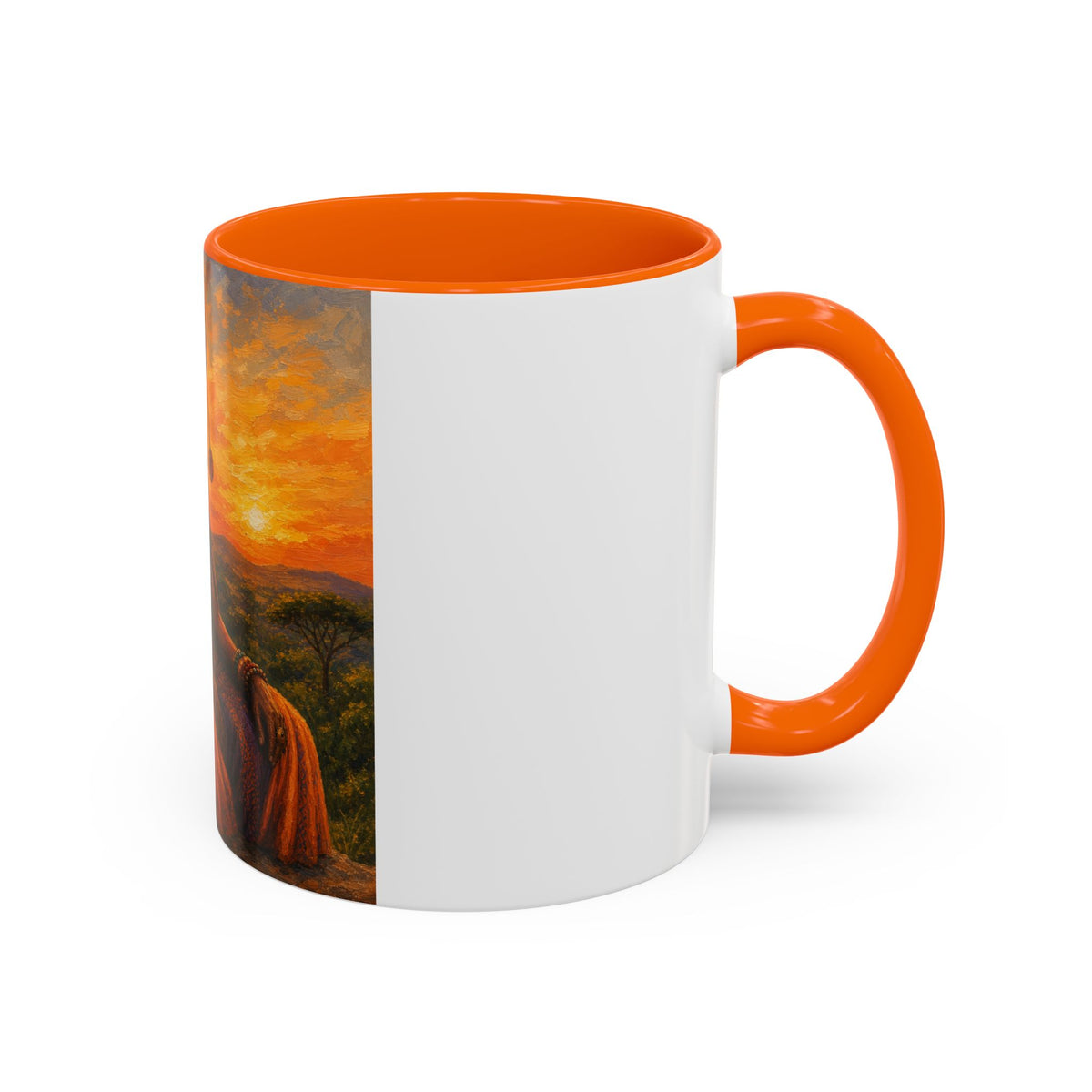 Sunset Sage Coffee Mug — African Matriarch Art 11oz/15oz Accent Mug