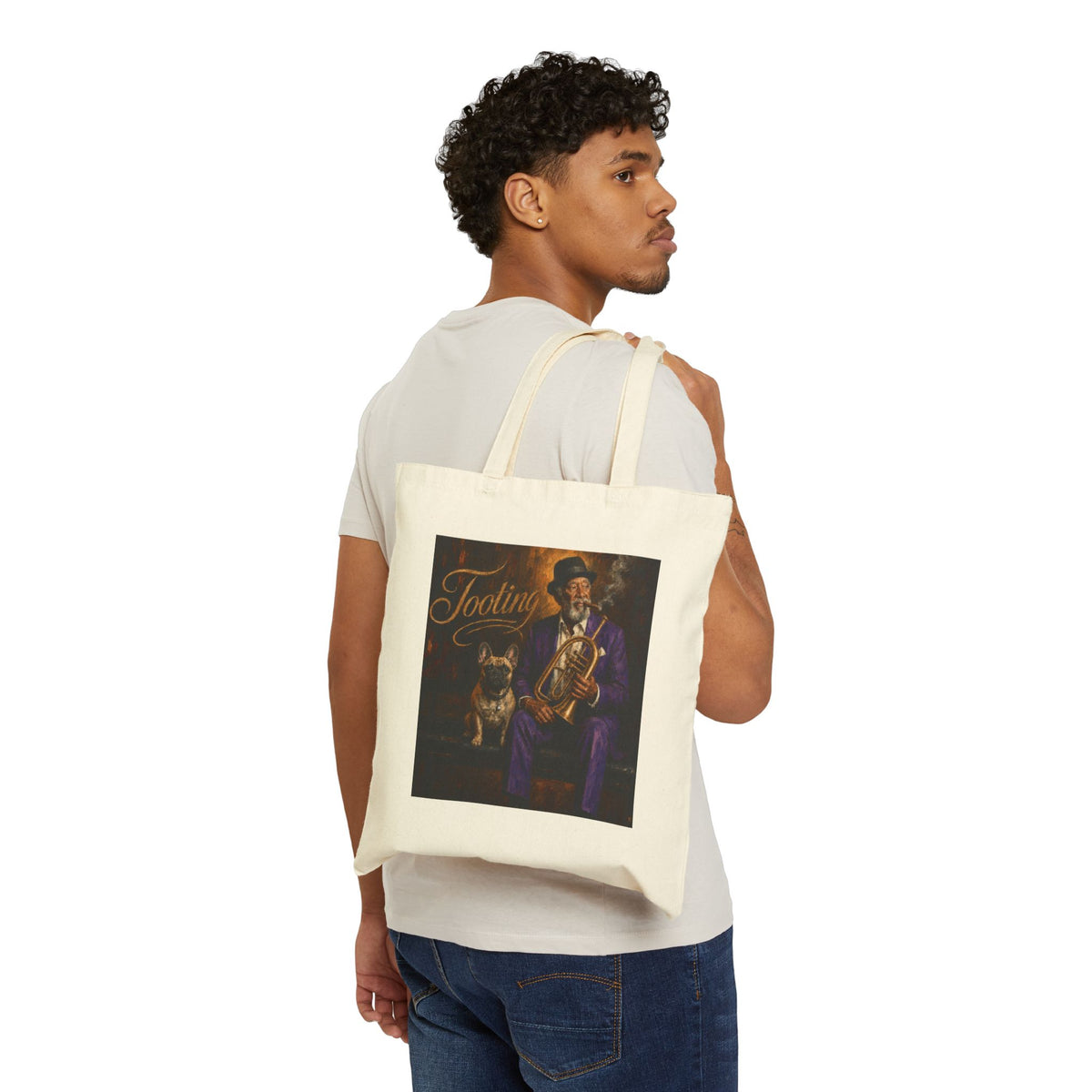 Jazz Cotton Canvas Tote Bag