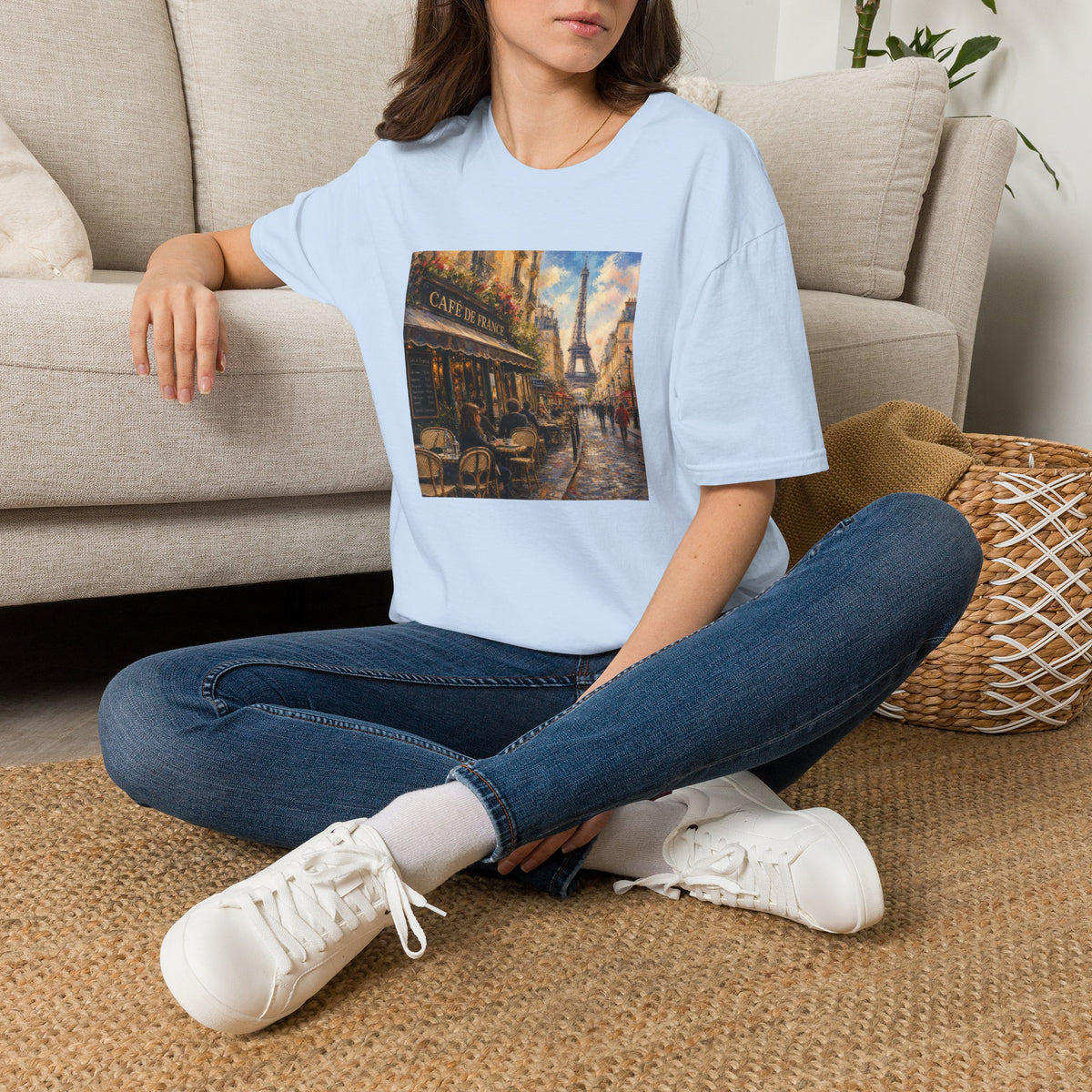 Paris Graphic Softstyle T-Shirt — City Wanderer Tee | Paris Fan Gift