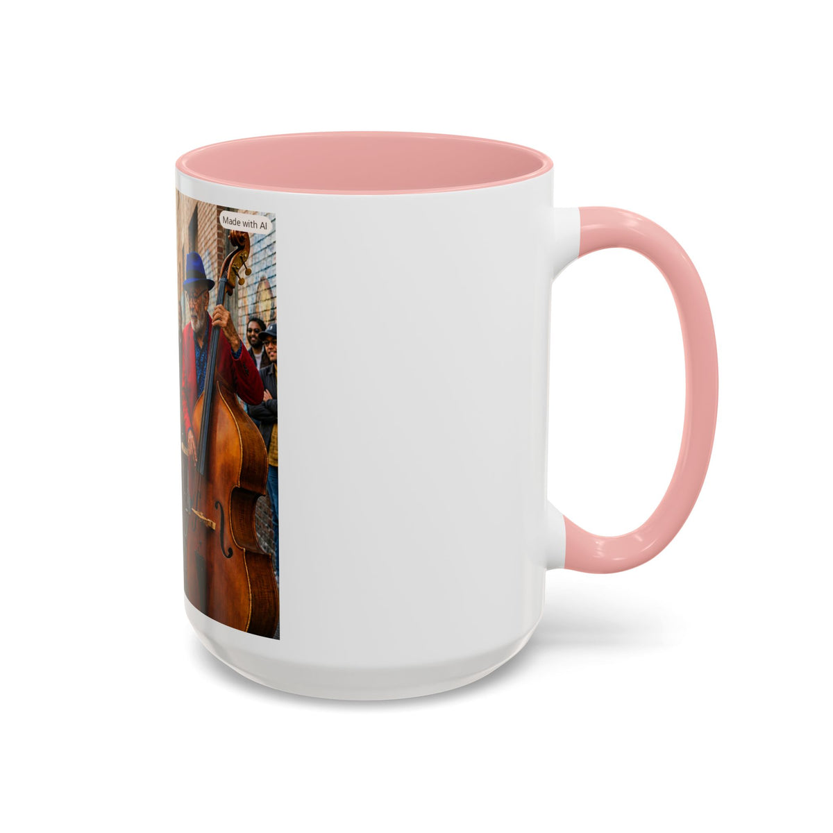 Vintage Jazz Street Band Accent Coffee Mug — 11/15oz