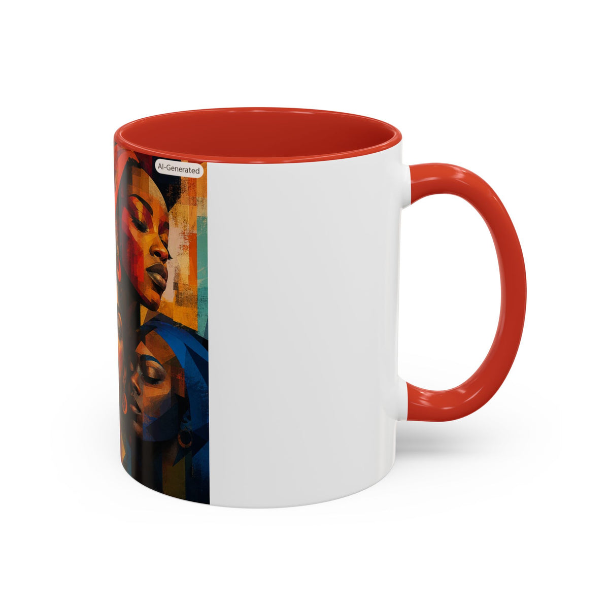 Afrocentric Portrait Coffee Mug – Colorful Black Women Art Accent Mug (11/15oz)
