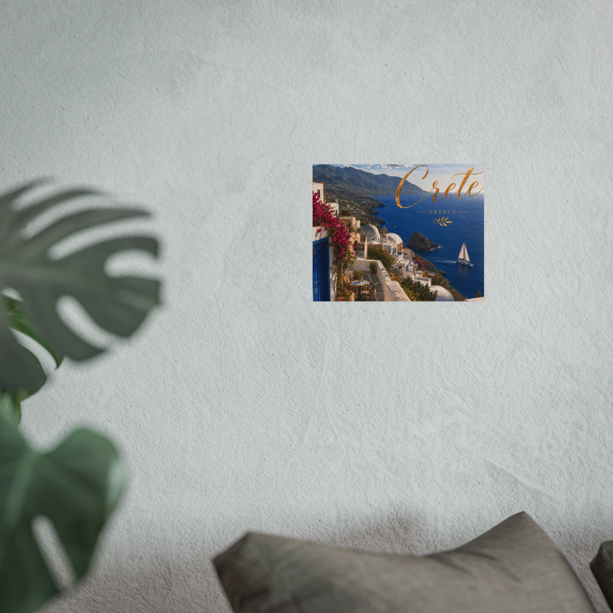 Crete Greece Travel Poster — Fine Art Coastal Wall Print