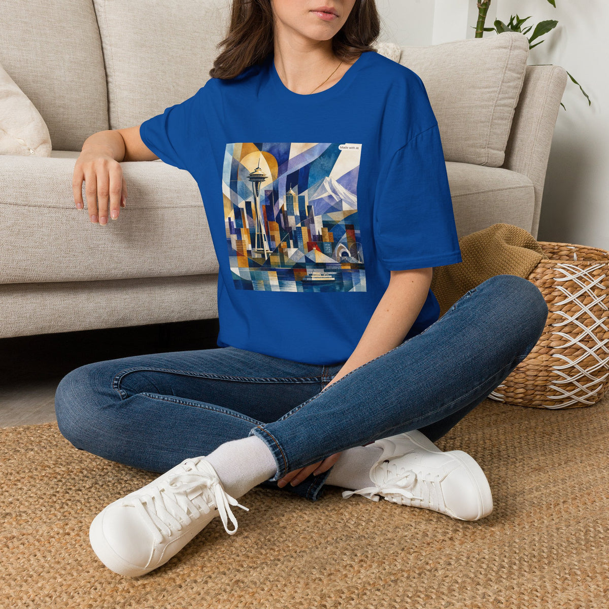 Seattle Skyline T-Shirt — Abstract Space Needle Art