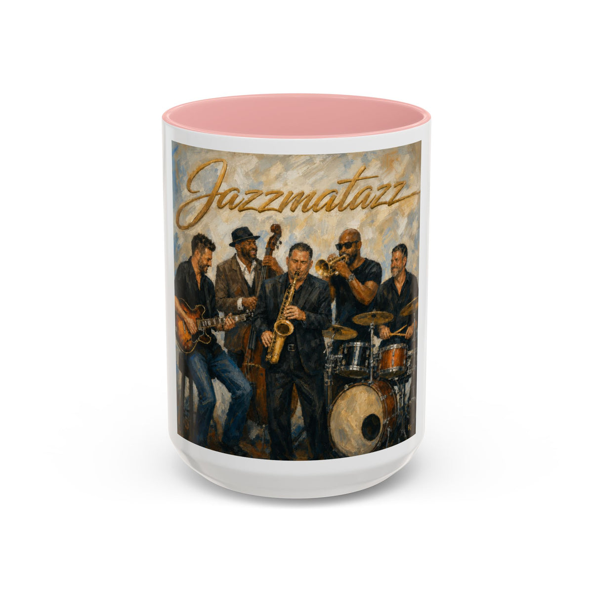 Jazzmatazz Band Accent Coffee Mug – Vintage Jazz Musicians 11/15oz