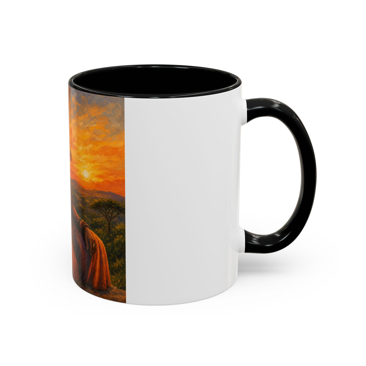 Sunset Sage Coffee Mug — African Matriarch Art 11oz/15oz Accent Mug