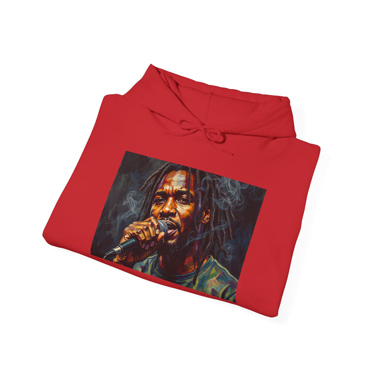 Portrait Hoodie — Colorful Reggae Pullover